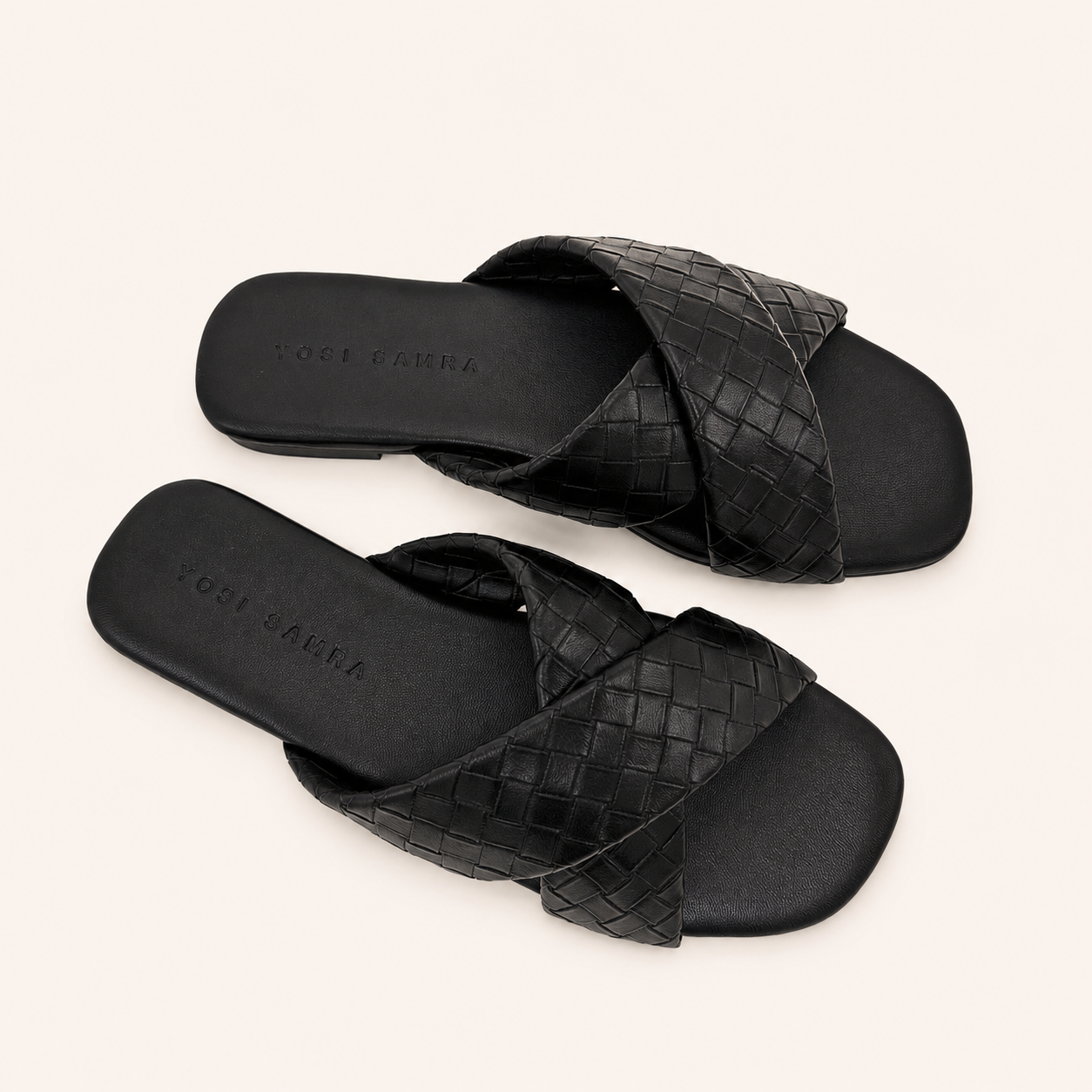 DELANCEY SANDAL IN BLACK WOVEN