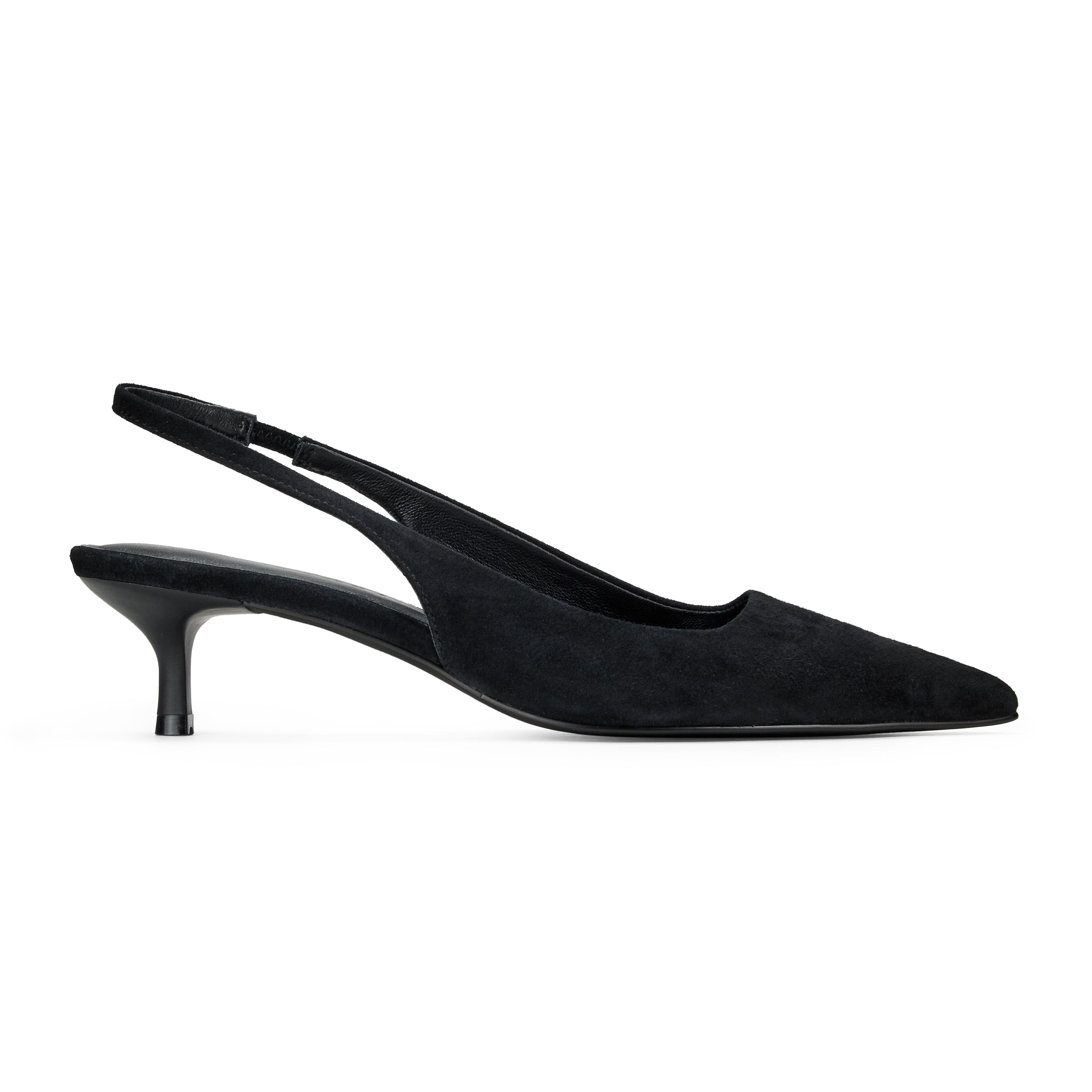 Delilah Slingback in Black Suede