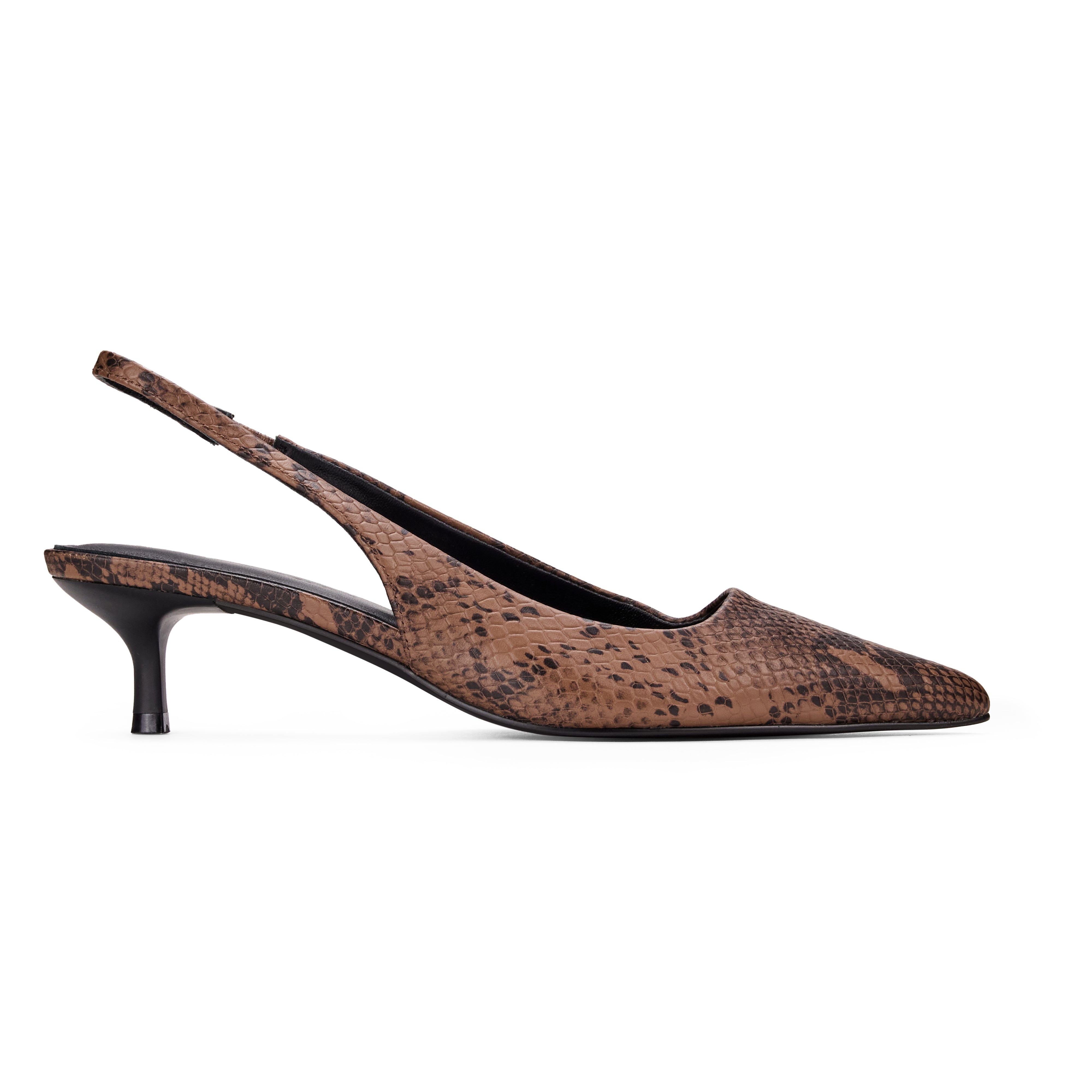 Delilah in Chocolate Snake Leather