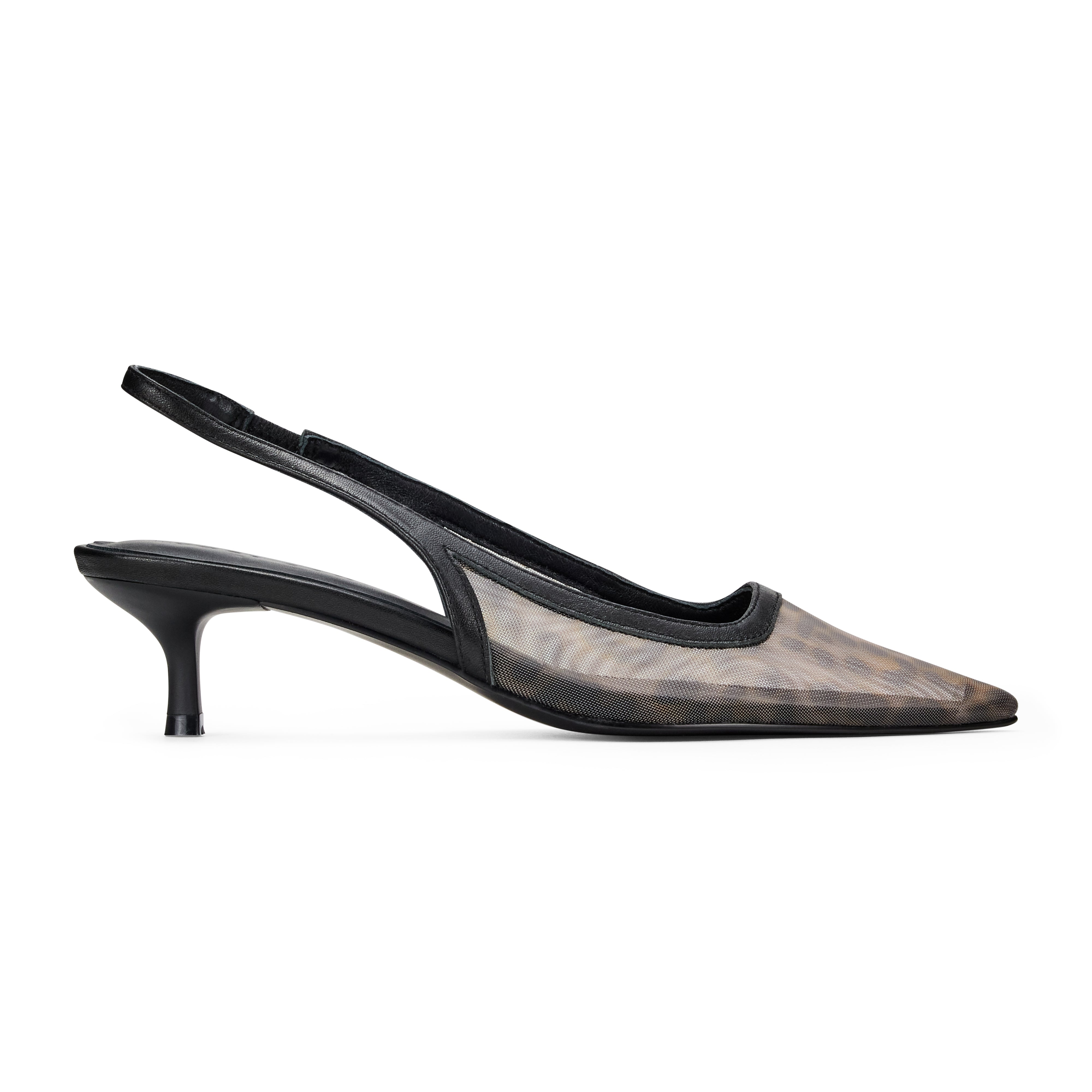 Delilah Slingback in Leopard Mesh