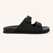 Elba Sandal in Black Nylon