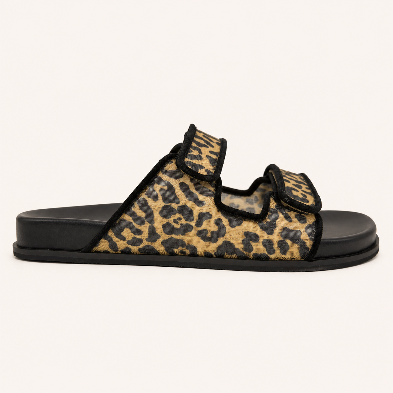 ELBA SANDAL IN LEOPARD NYLON