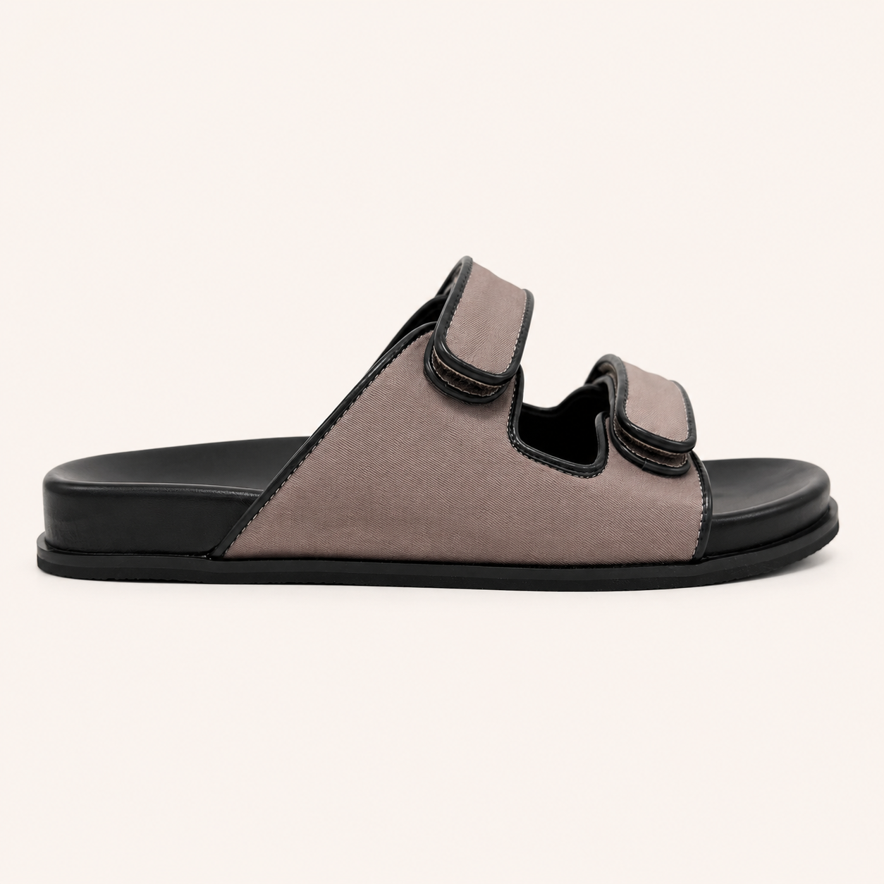 ELBA SANDAL IN TAUPE NYLON