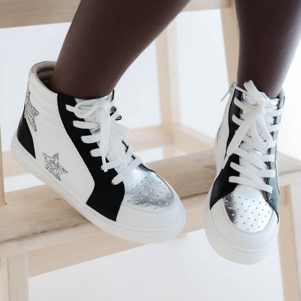 Miss Hannah Sneaker in Black & White - Kids | Yosi Samra