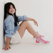 Miss Hannah Sneaker in Hot Pink - Kids - Yosi Samra  - Kids' Sneakers