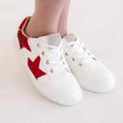 Miss Harper Sneaker in Red Glitter - Kids - Yosi Samra  - Kids' Sneakers