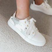 Miss Harper Sneaker in Silver Glitter - Kids - Yosi Samra  - Kids' Sneakers