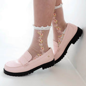 Miss Lydia Loafer in Pink - Kids - Yosi Samra  - Kids' Flats