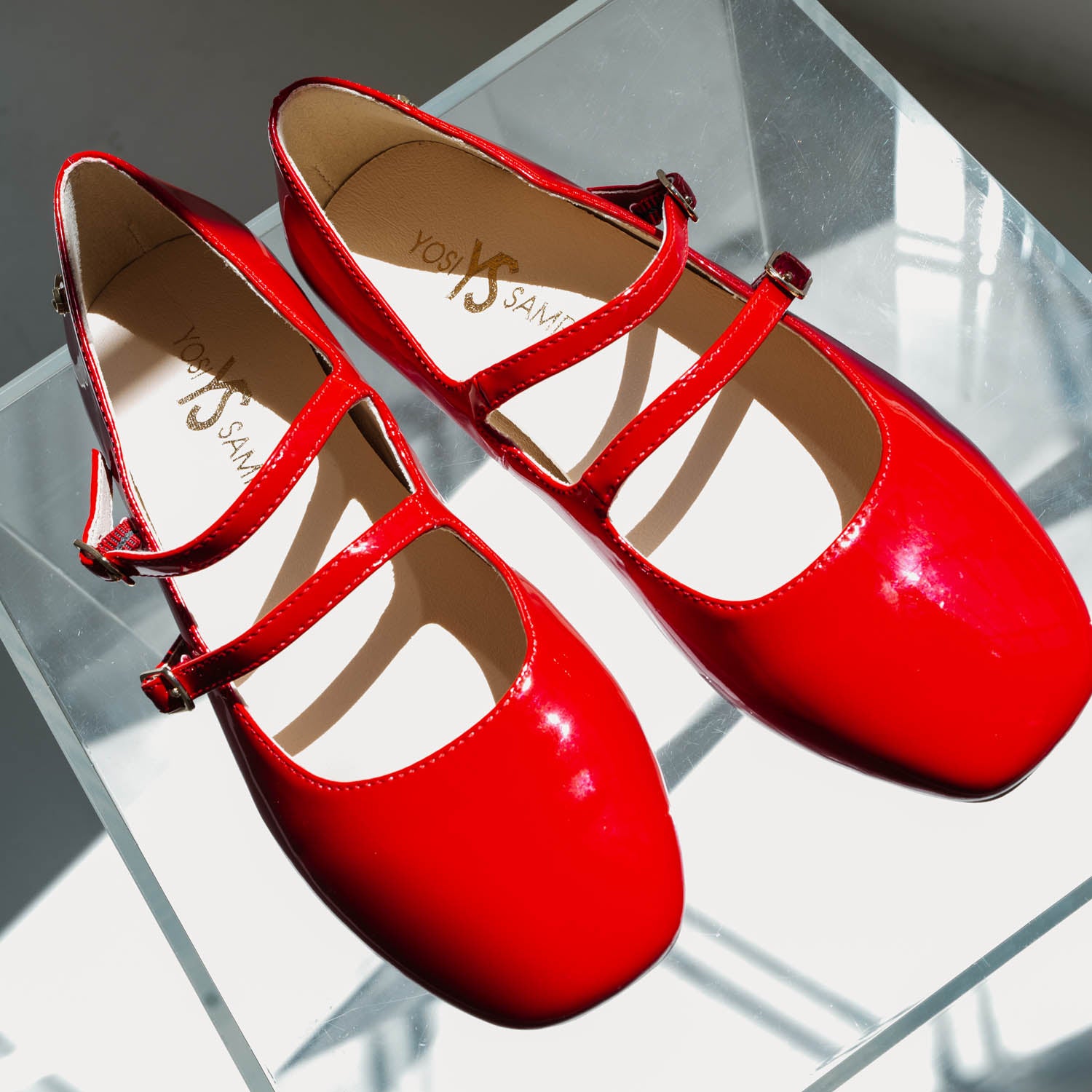 Miss Mary Flat in Red Patent - Kids - Yosi Samra  - Kids' Flats