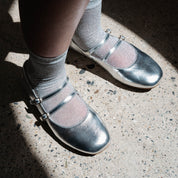 Miss Mary Flat in Silver - Kids - Yosi Samra  - Kids' Flats
