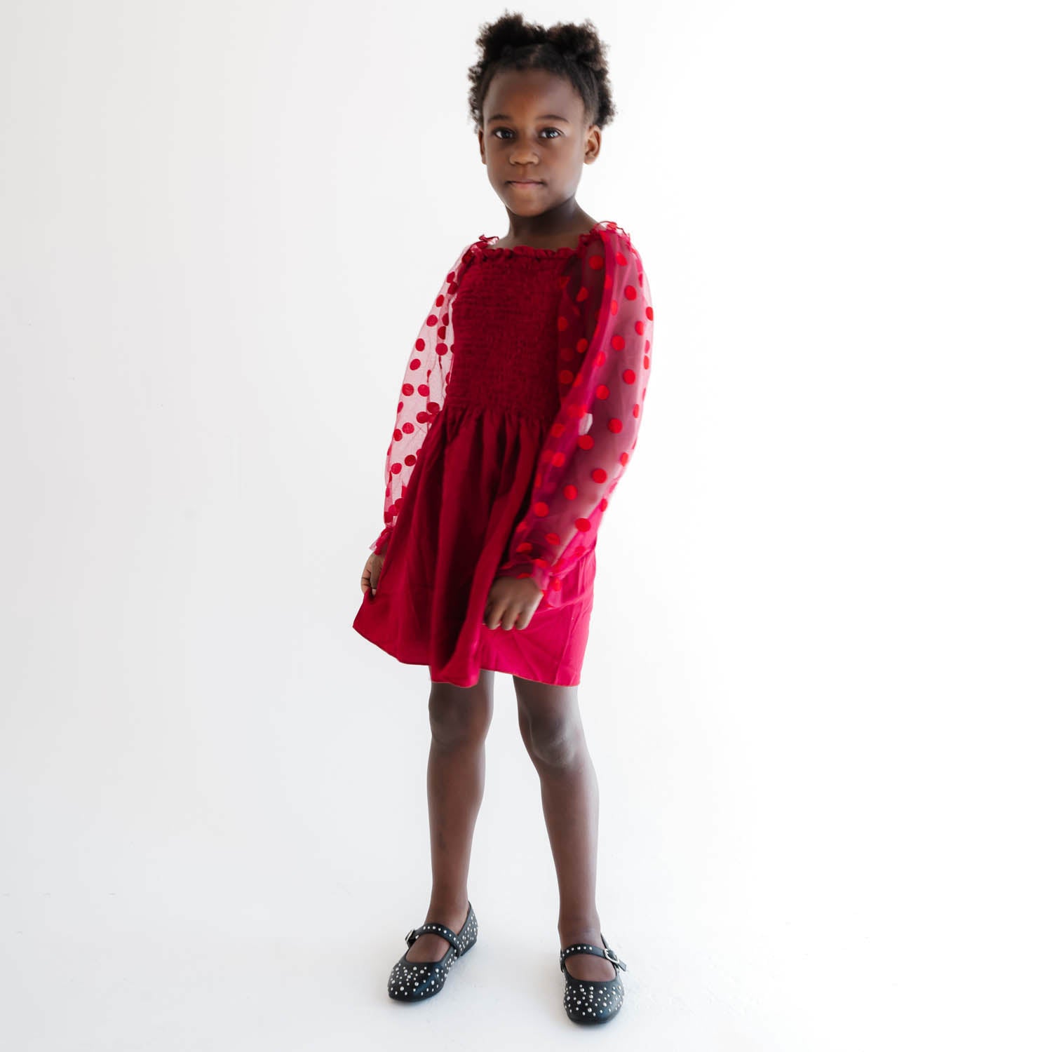 Miss Sadie Ballet Flat in Black Studs - Kids - Yosi Samra  - Kids' Flats