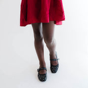 Miss Sadie Ballet Flat in Black Studs - Kids - Yosi Samra  - Kids' Flats