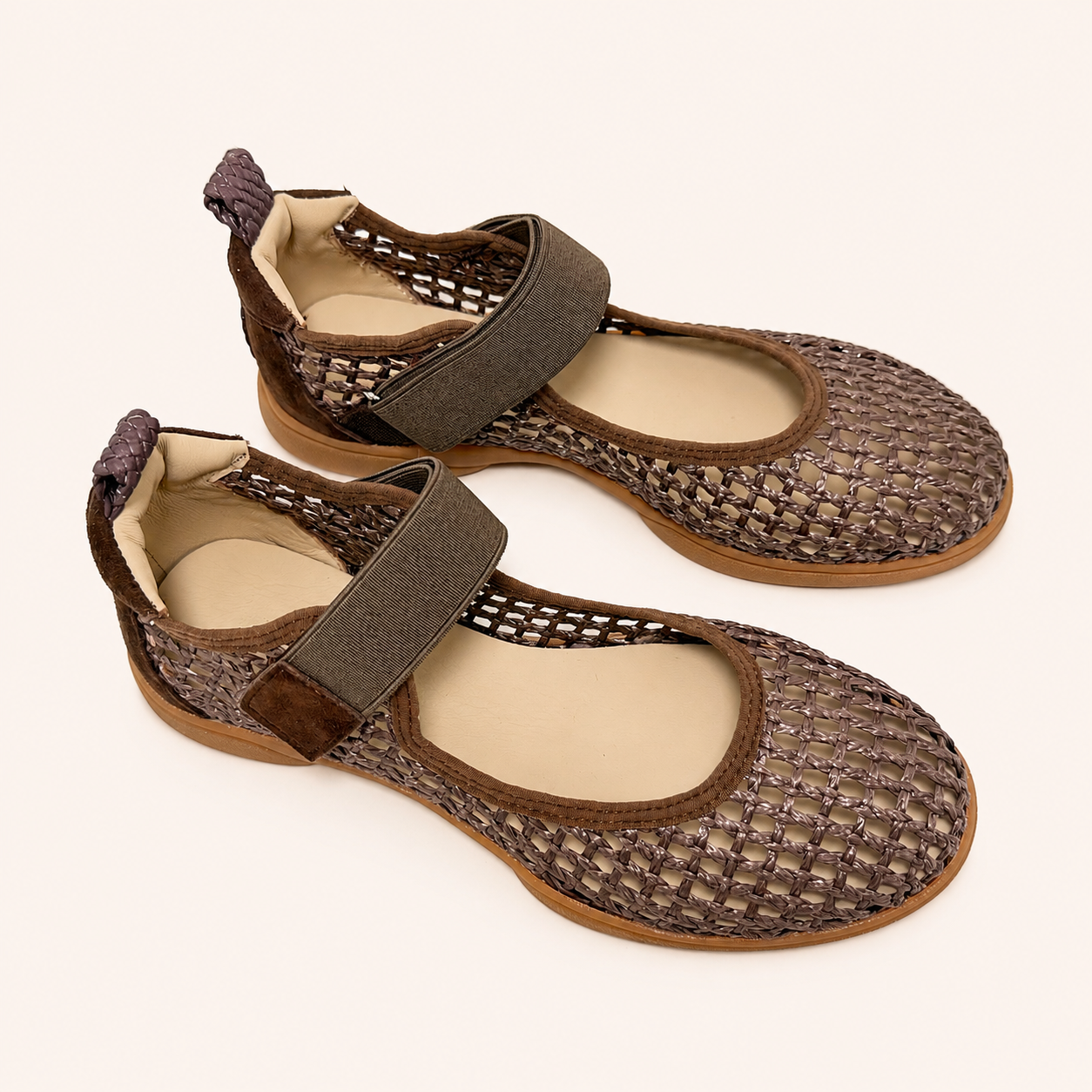 HORIZON SNEAKER IN BROWN CROCHET/SUEDE