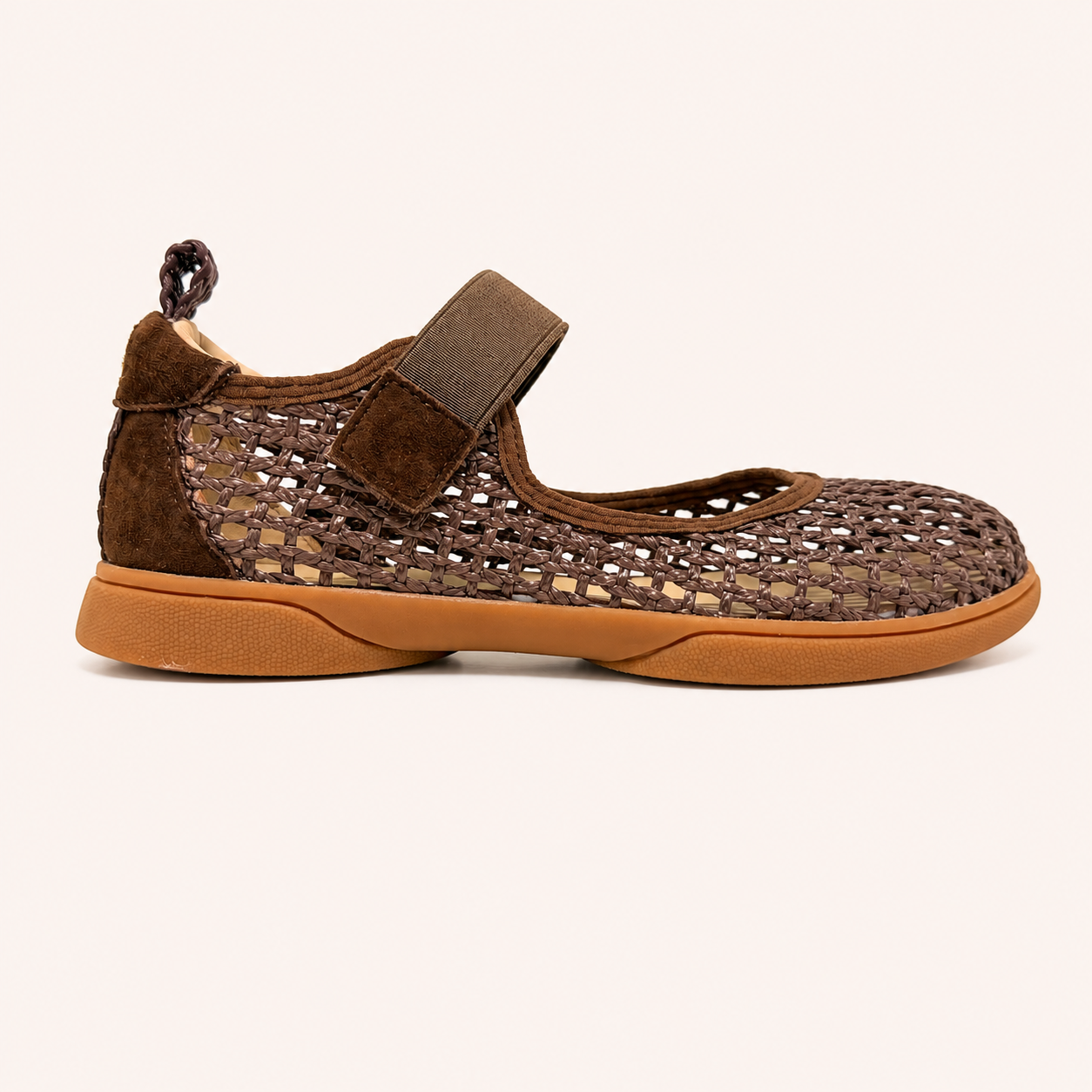 HORIZON SNEAKER IN BROWN CROCHET/SUEDE