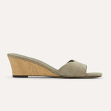 Jada in Taupe Suede Slide Wedge