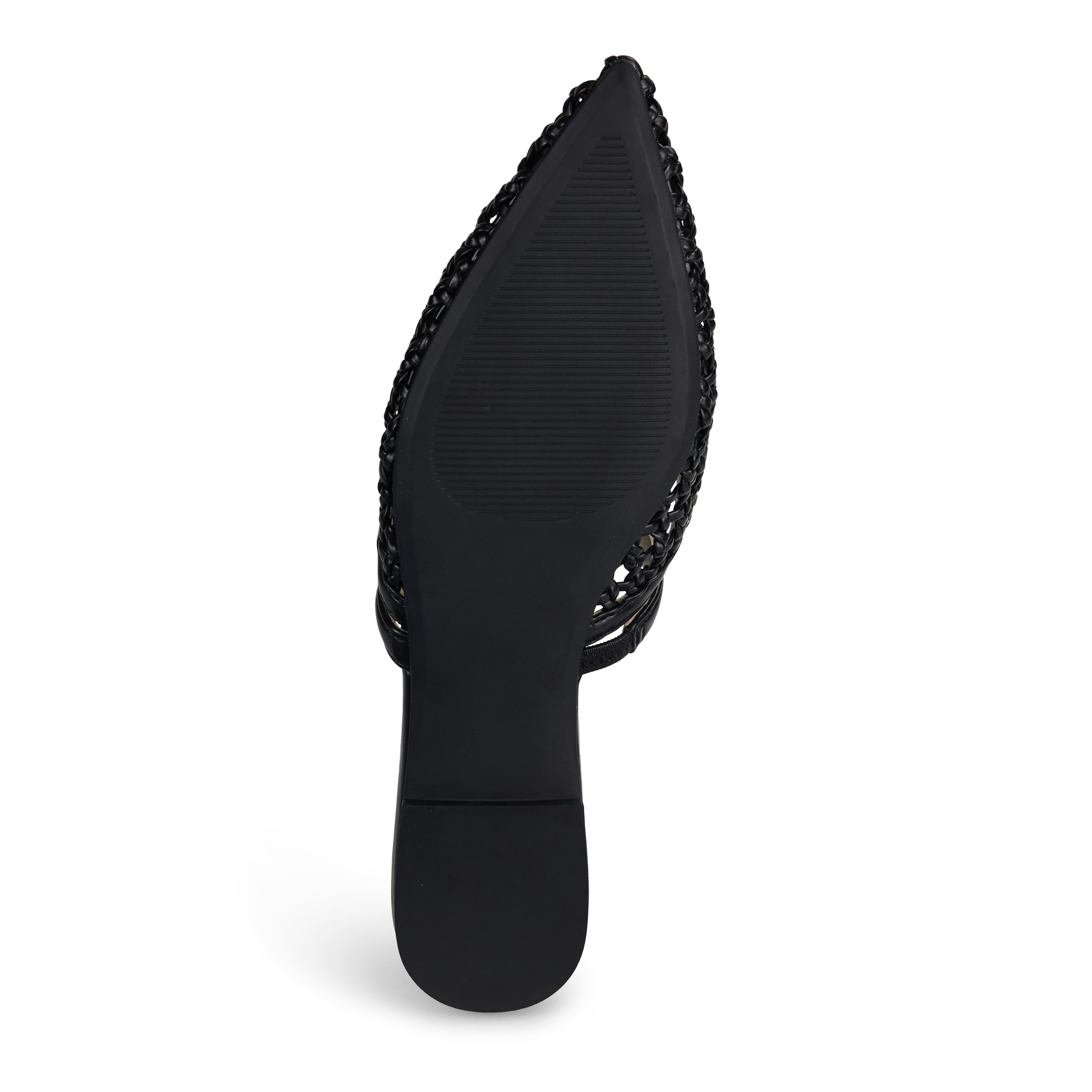 Yosi Samra Justine Slingback in Black Hand Woven Women's Shoe