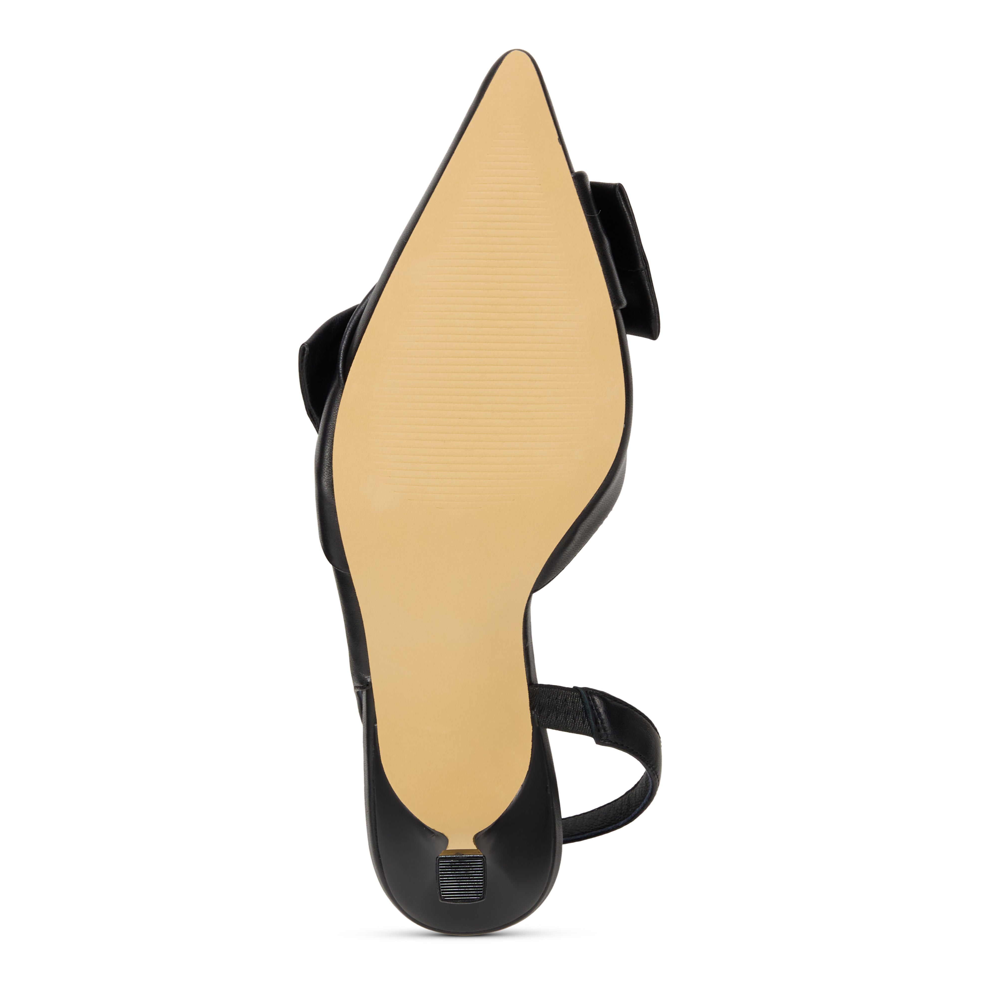 Kaleigh Bow Heel in Black Leather