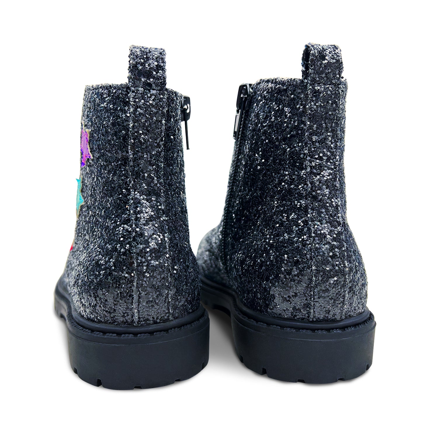 Miss Christie Boot in Black Glitter - Kids