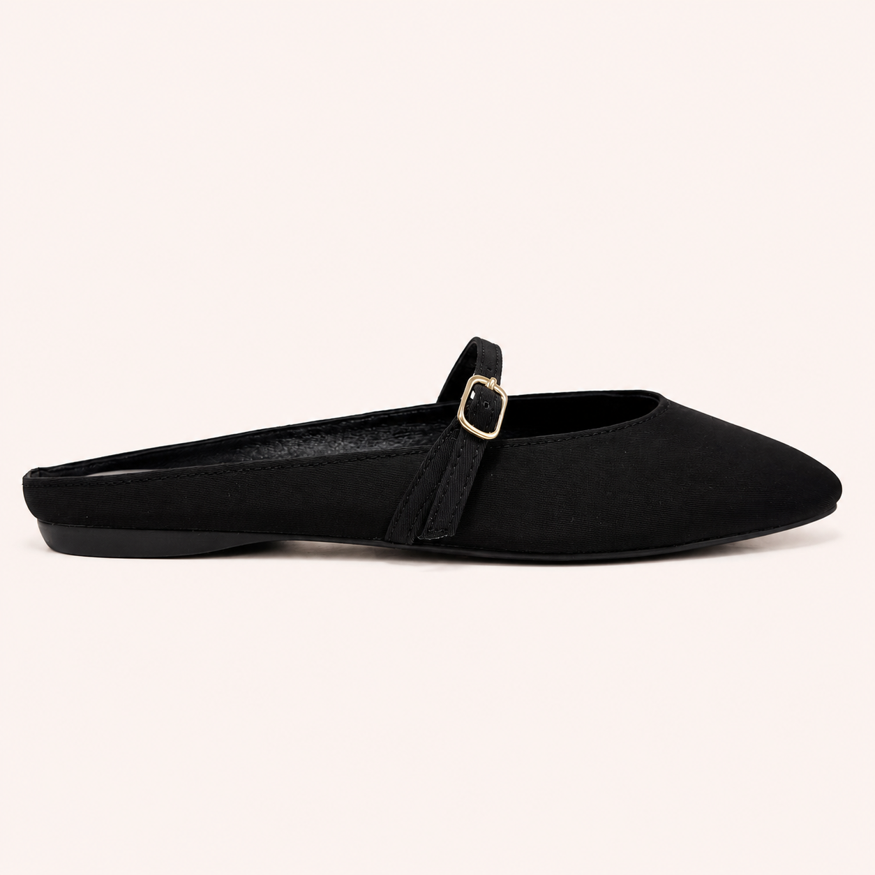 LILY SLIDE IN BLACK NYLON