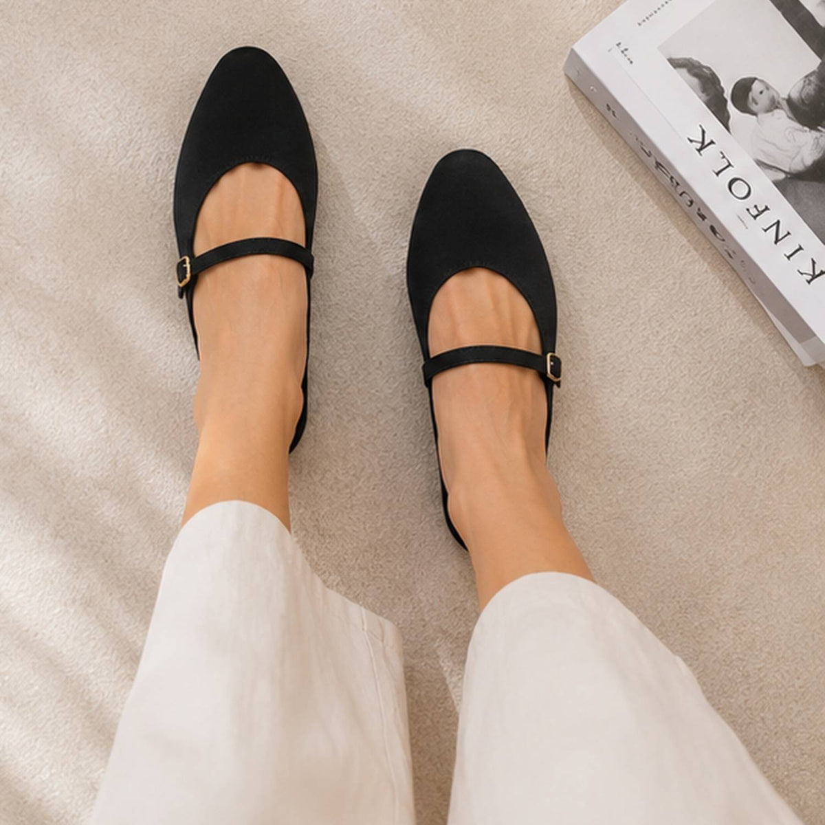 Lily Slide in Black Nylon