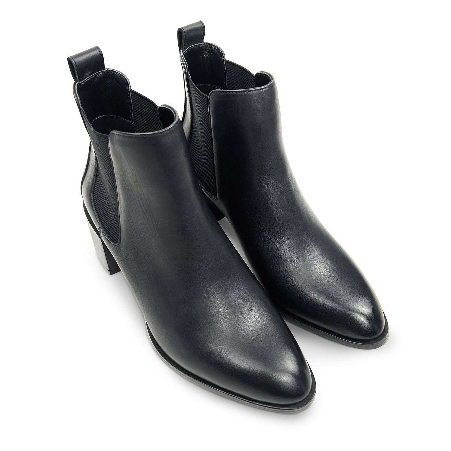 Melissa Chelsea Boot in Black Leather - Yosi Samra  - Women's Boots