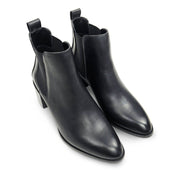 Melissa Chelsea Boot in Black Leather - Yosi Samra  - Women's Boots