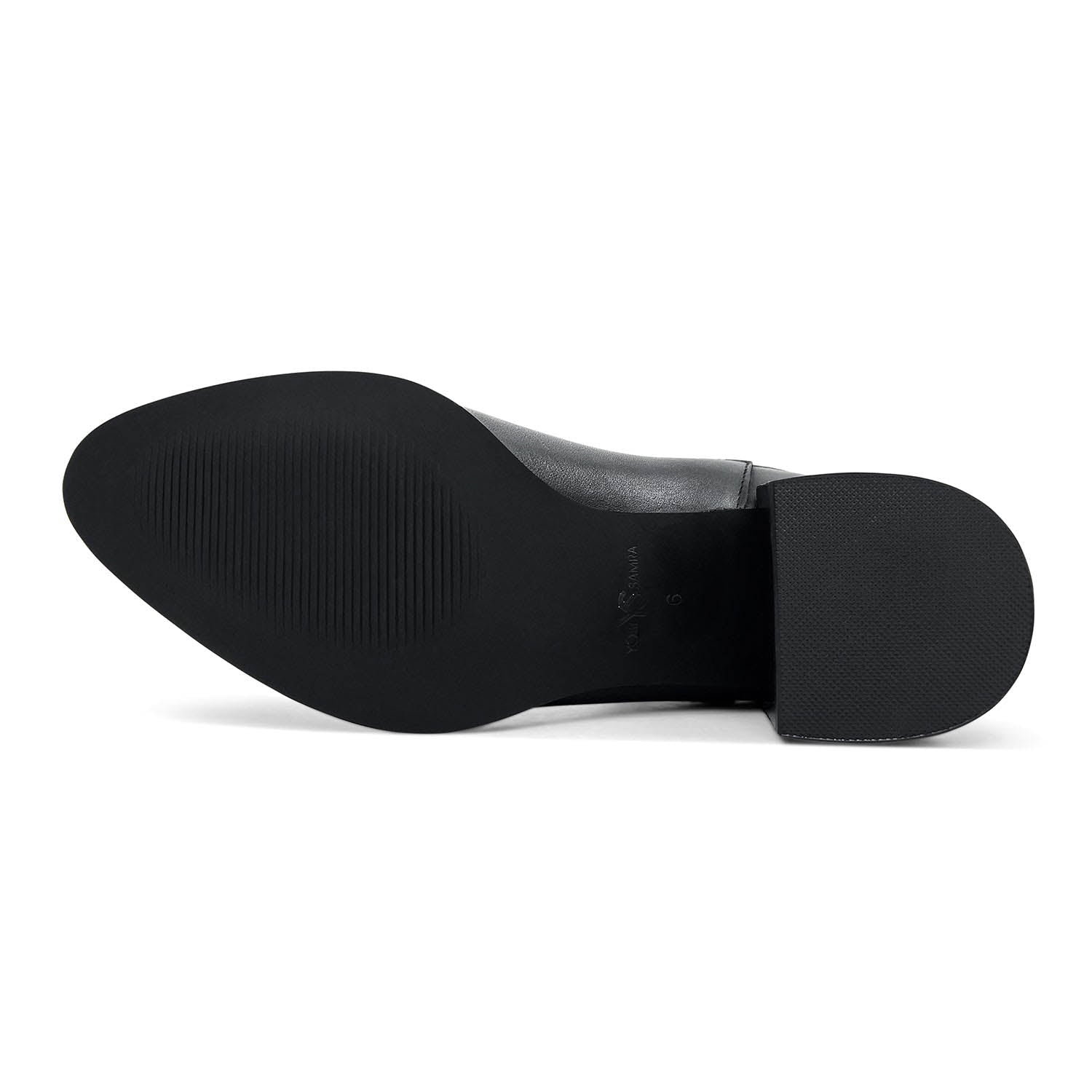 Melissa Chelsea Boot in Black Leather - Yosi Samra  - Women's Boots