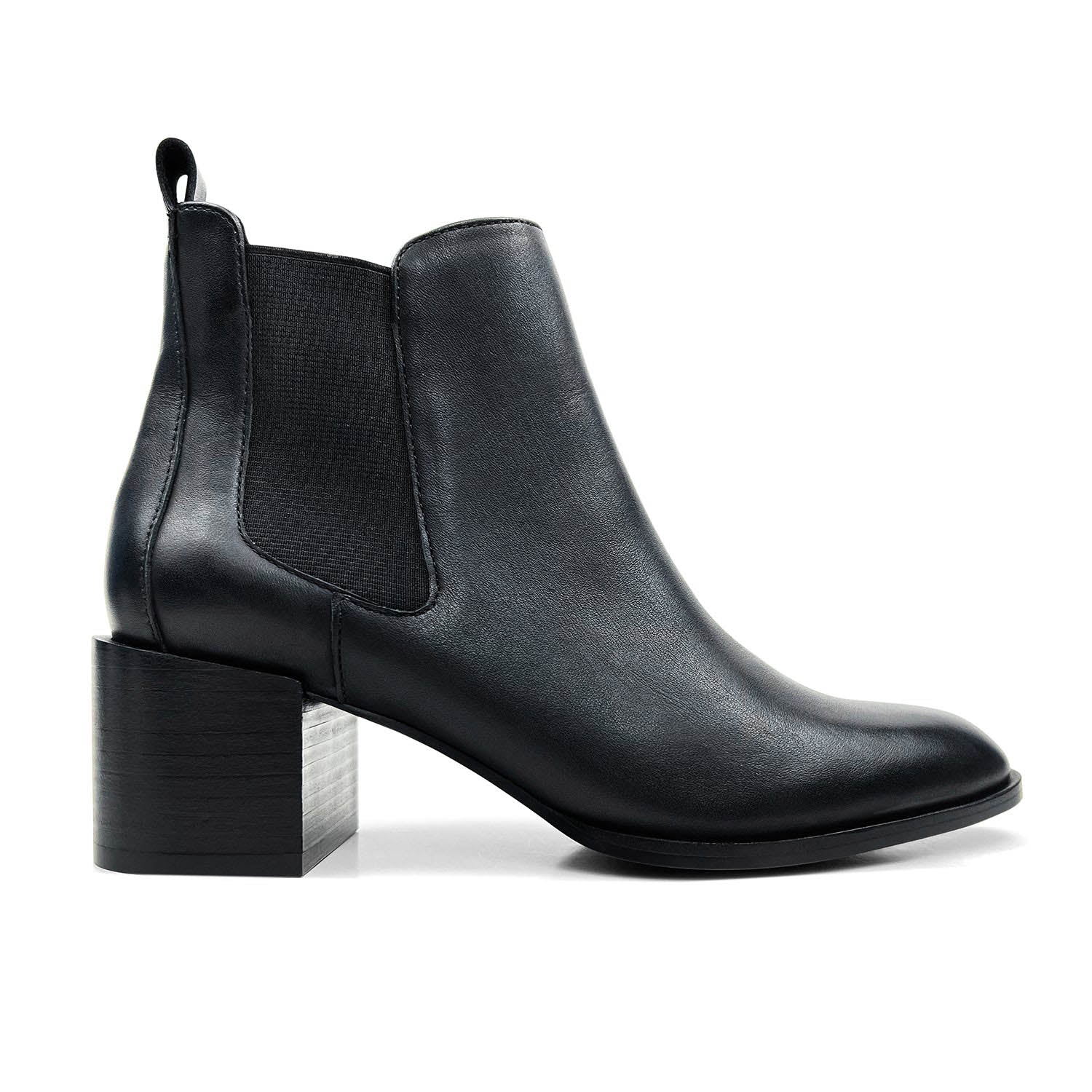 Melissa Chelsea Boot in Black Leather - Yosi Samra  - Women's Boots