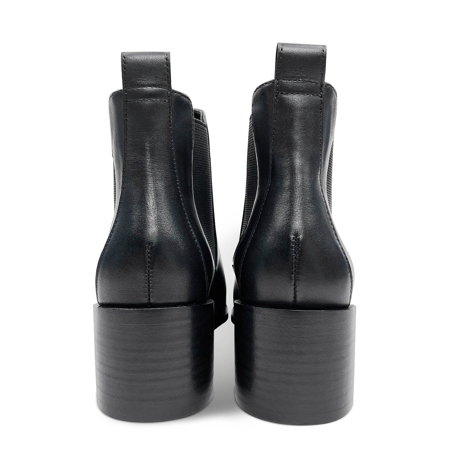 Melissa Chelsea Boot in Black Leather - Yosi Samra  - Women's Boots