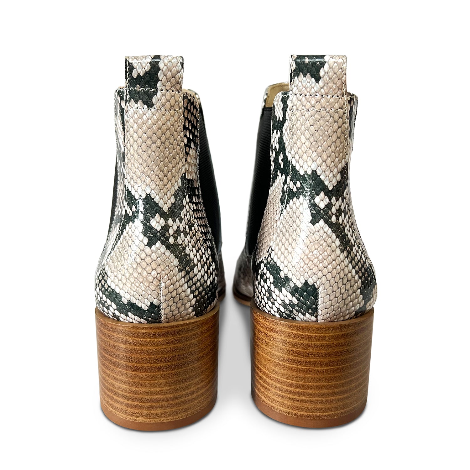 Melissa Chelsea Boot in Natural Snake Leather