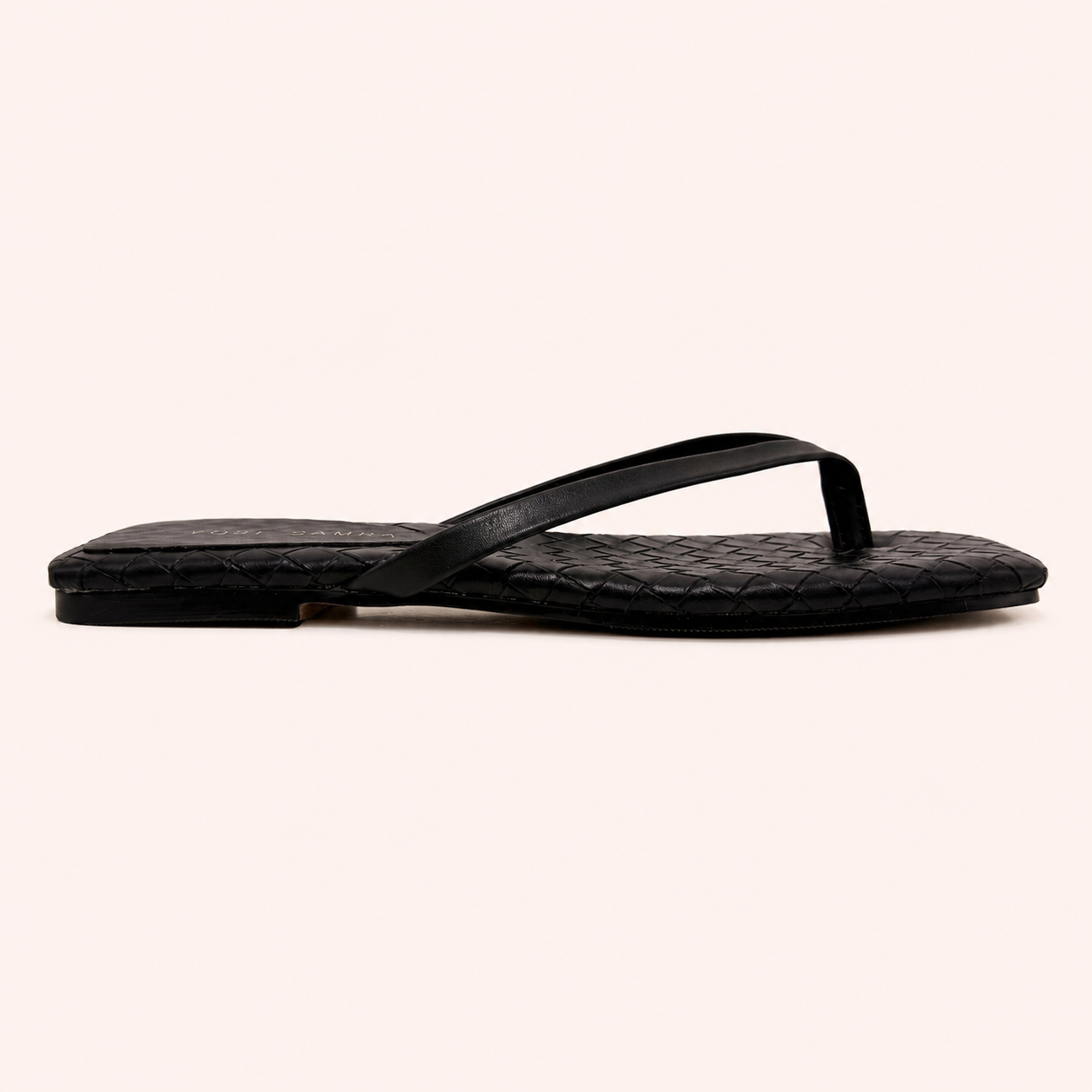 MERCER SANDAL IN BLACK WOVEN