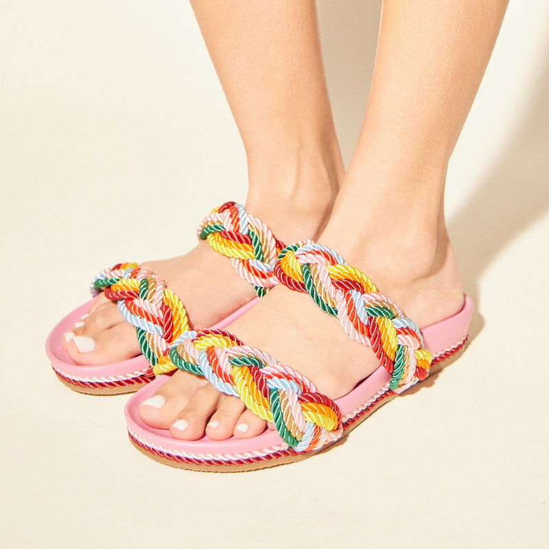 Michelle Braided Sandal in Multicolor
