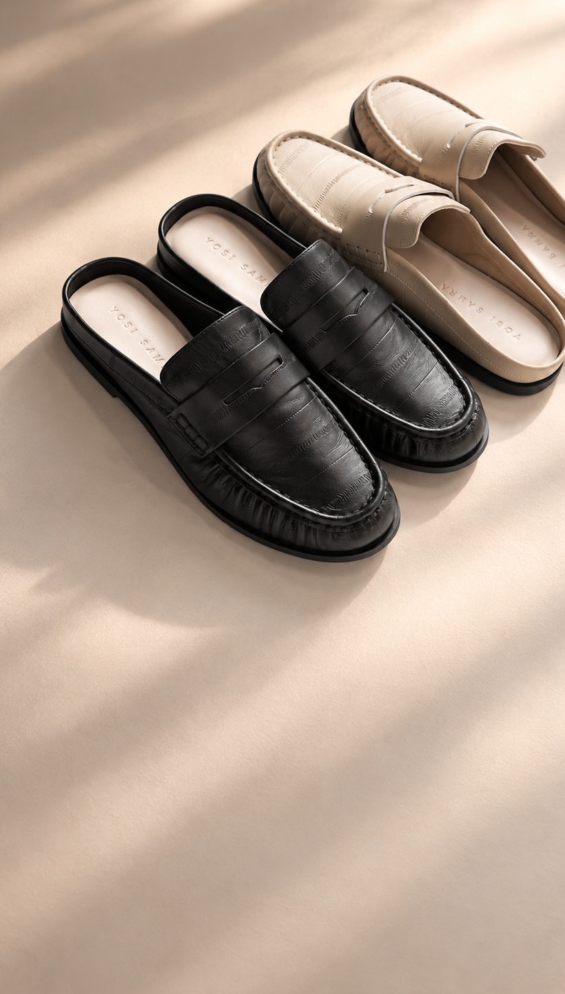 Leather Loafer Mule for Women