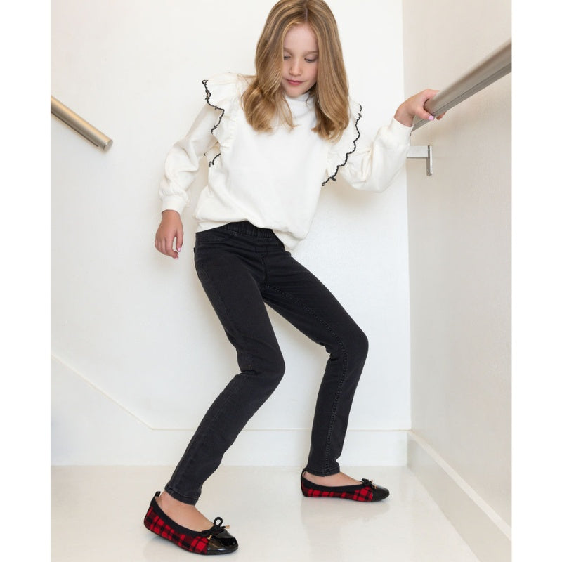Miss Samantha Ballet Flat in Red Plaid - Kids - Yosi Samra  - Kids' Flats