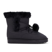 Miss Snow Fluff Boot in Black Faux Nubuck - Kids