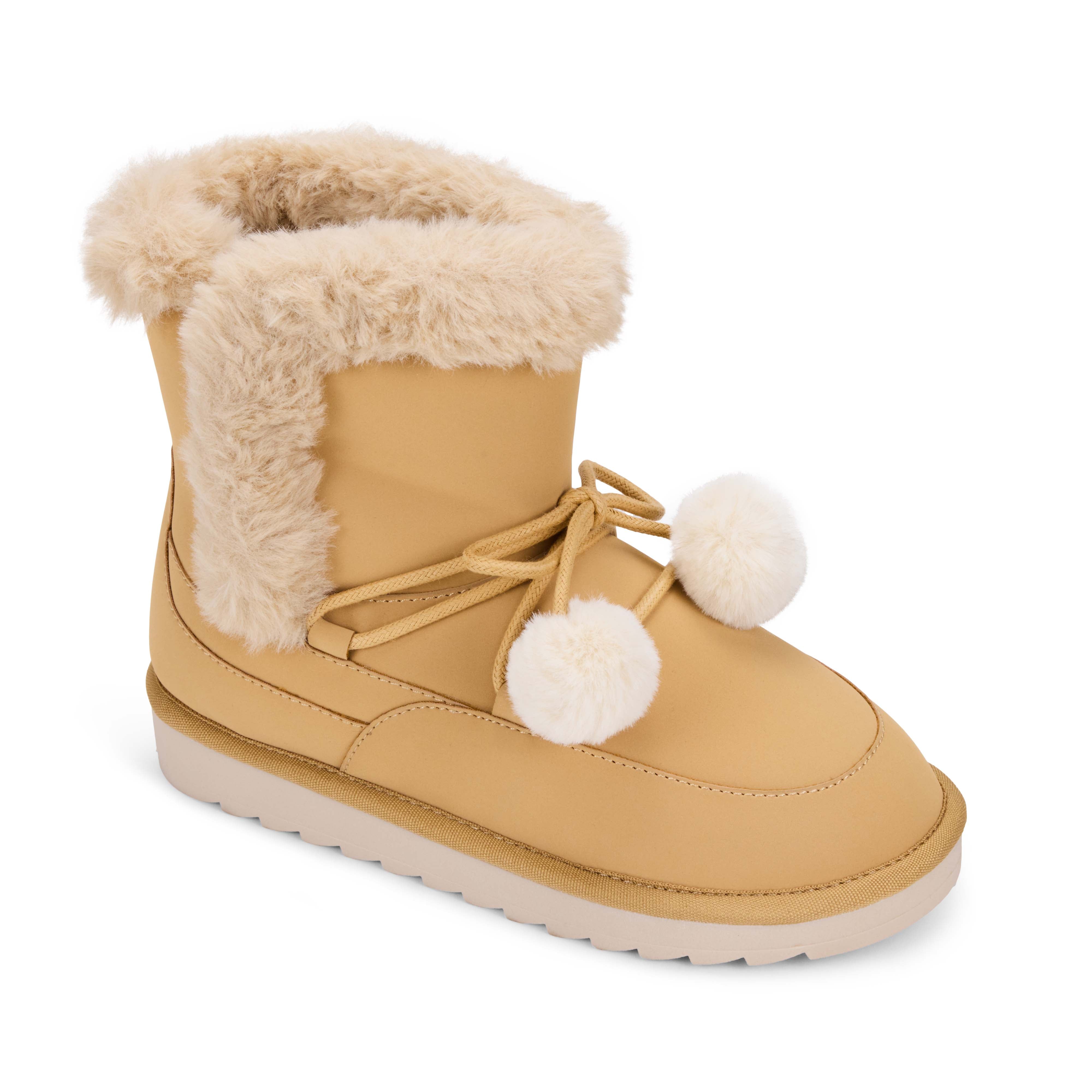 Miss Snow Fluff Boot in Cream Faux Nubuck - Kids