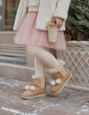 Miss Snow Fluff Boot in Cream Faux Nubuck - Kids