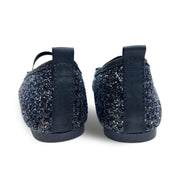 Miss Emma Flat in Black Glitter - Kids - Yosi Samra  - Kids' Flats