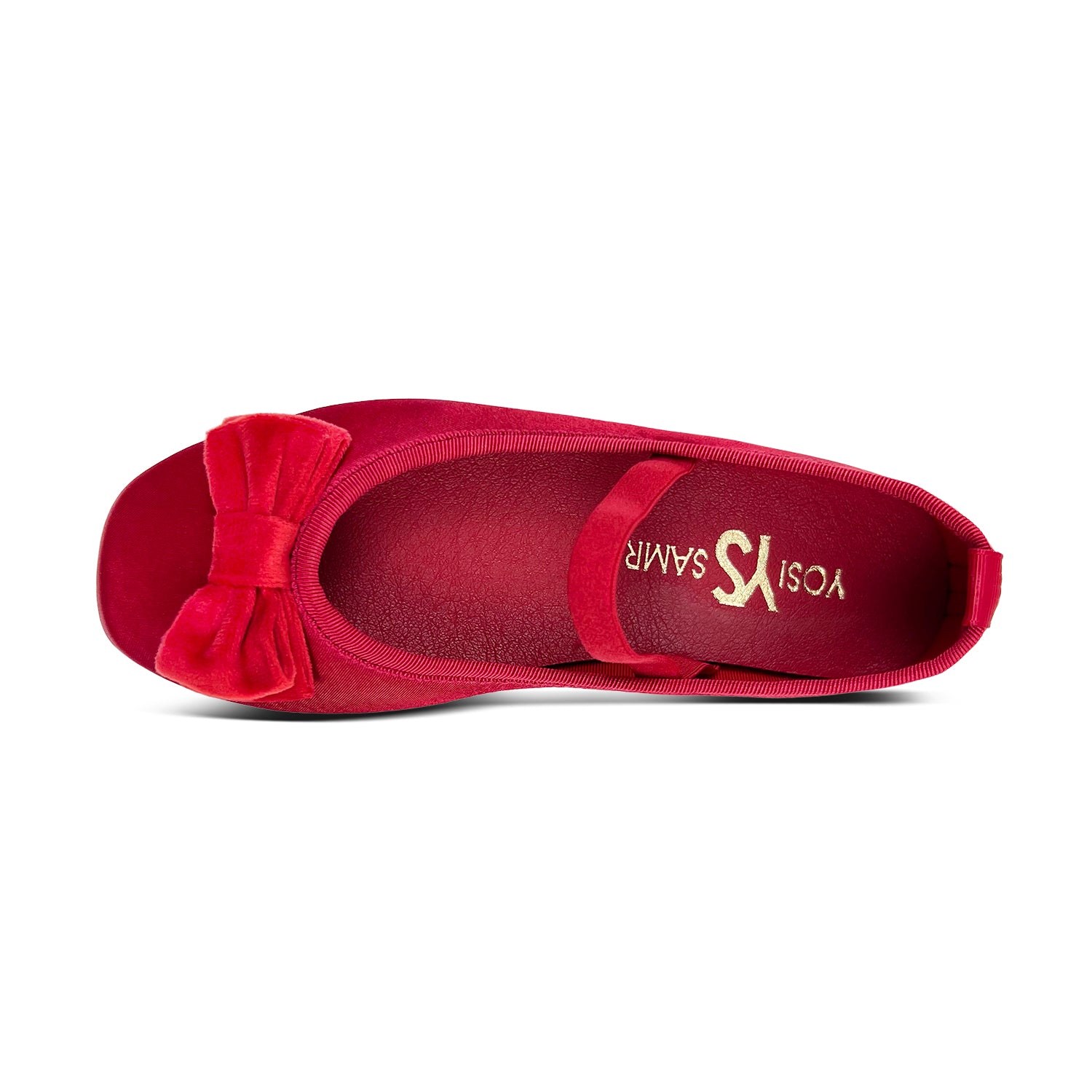 Miss Emory Flat in Red Satin - Kids