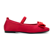 Miss Emory Flat in Red Satin - Kids - Yosi Samra  - Kids' Flats