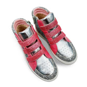 Miss Hannah Velcro Sneaker in Pink & Silver - Kids - Yosi Samra  - Kids' Sneakers