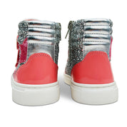 Miss Hannah Velcro Sneaker in Pink & Silver - Kids - Yosi Samra  - Kids' Sneakers