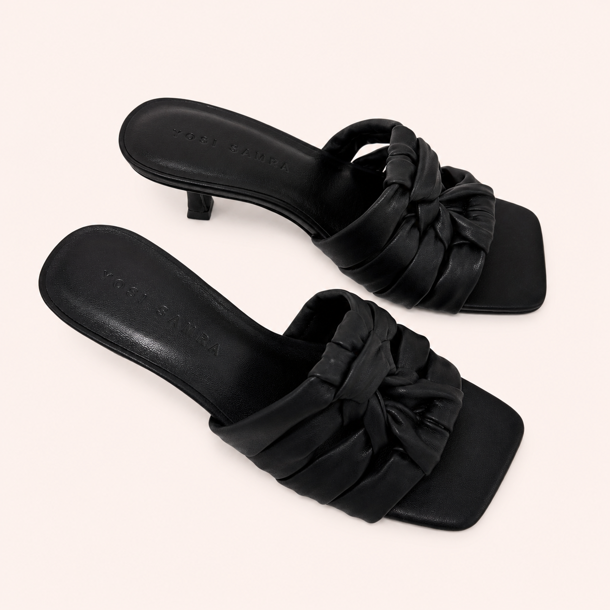 ORIANA HEEL IN BLACK NAPPA