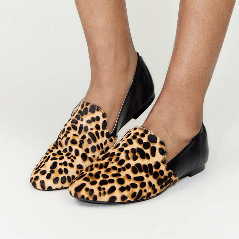 Preslie Loafer in Leopard Calf Hair