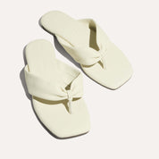 Reece Sandal in Cream Leather