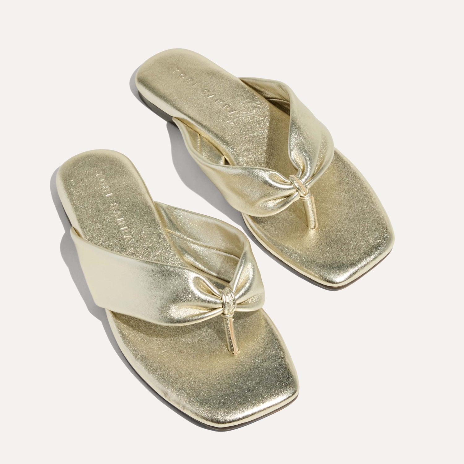 Reece Sandal in Gold Metallic Leather