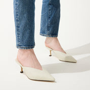 REMI IN CREAM LEATHER CROC - Yosi Samra  - 