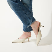 REMI IN CREAM LEATHER CROC - Yosi Samra  - 