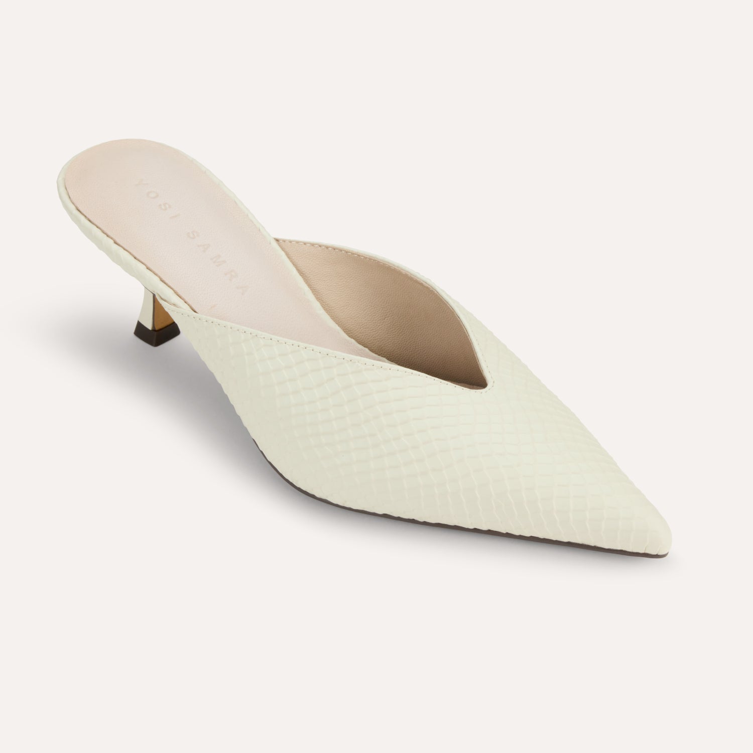REMI IN CREAM LEATHER CROC - Yosi Samra  - 