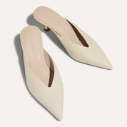 REMI IN CREAM LEATHER CROC - Yosi Samra  - 